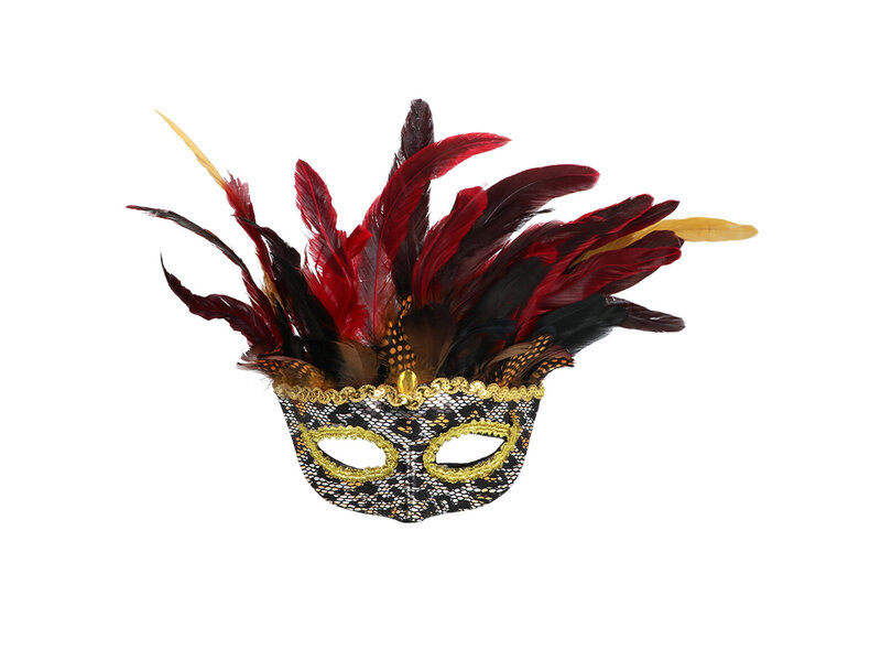 MisterMask.nl Venetiaans masker met verentooi