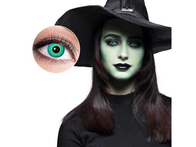MisterMask.nl Grüne Kontaktlinsen „Witchcraft“ (Wochenlinsen)