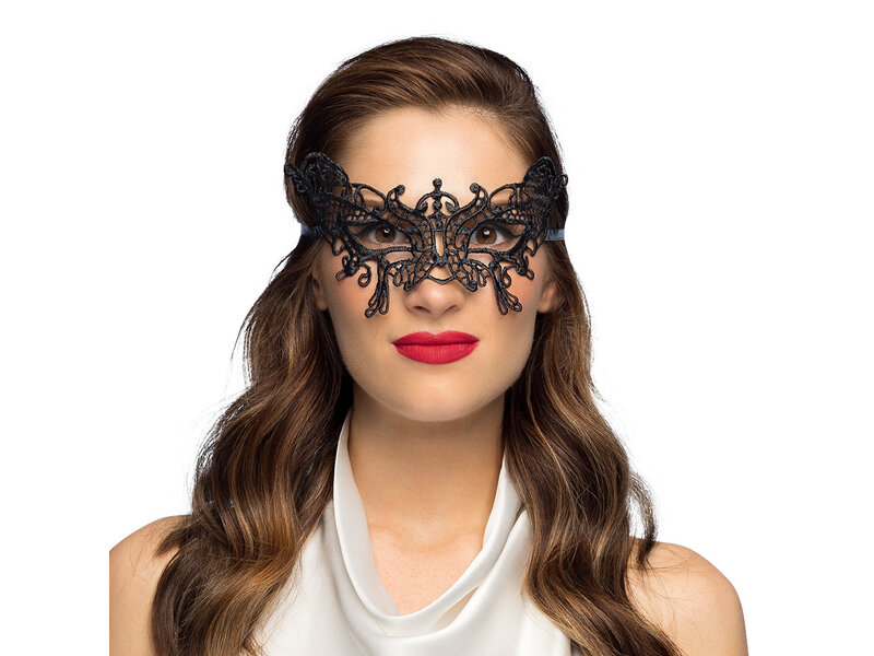 MisterMask.nl Black Lace Mask (Butterfly)