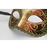 Venetian eye mask 'Columbina Magico' (Red)