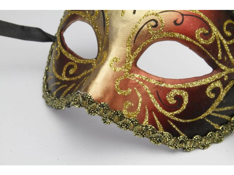 Venetian eye mask 'Columbina Magico' (Red)