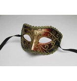 Venetian eye mask 'Columbina Magico' (Red)