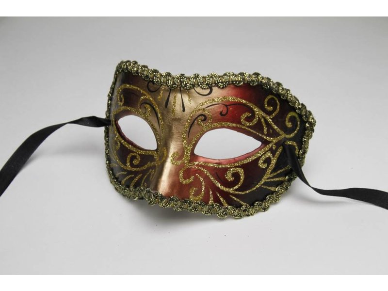 Venetian eye mask 'Columbina Magico' (Red)