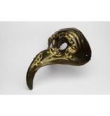 Venetian mask 'Pest doctor' (black/gold)