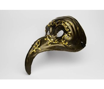 Maschera veneziana 'Medico della peste' (oro e nero)