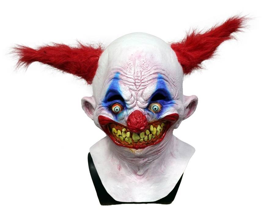 Piping Udstyre brændt Horror Clown mask - MisterMask.nl