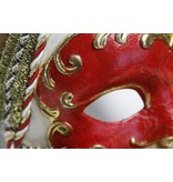 Maschera veneziana 'Jolly Joker' (velluto rosso)