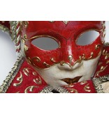 Maschera veneziana 'Jolly Joker' (velluto rosso)