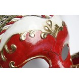 Maschera veneziana 'Jolly Joker' (velluto rosso)