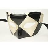 Venetian mask 'Chezz' (black,white check pattern)