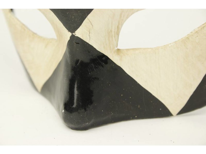 Venetian mask 'Chezz' (black,white check pattern)