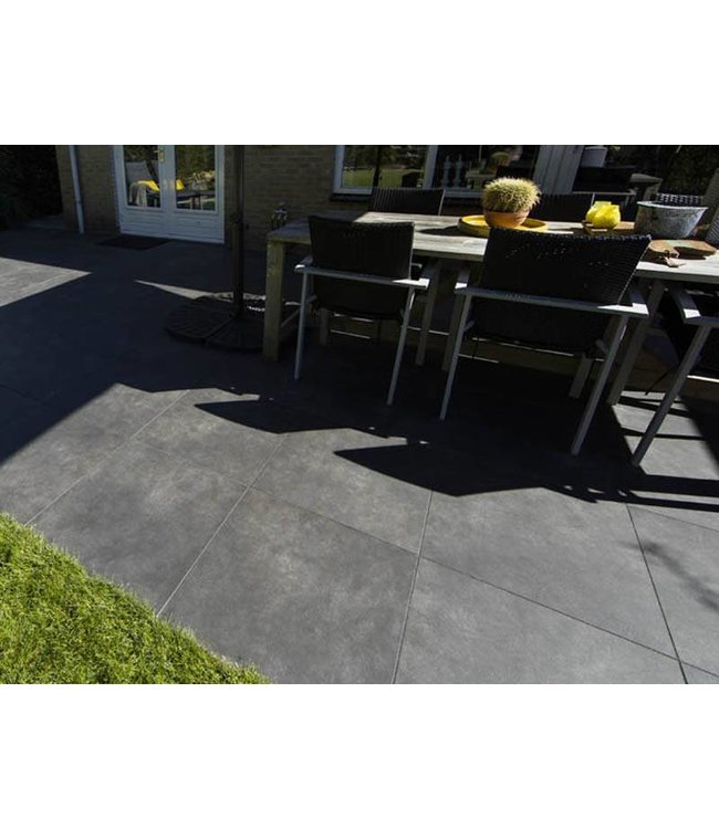 Geoceramica 60x60x4 cm Cendre Feu