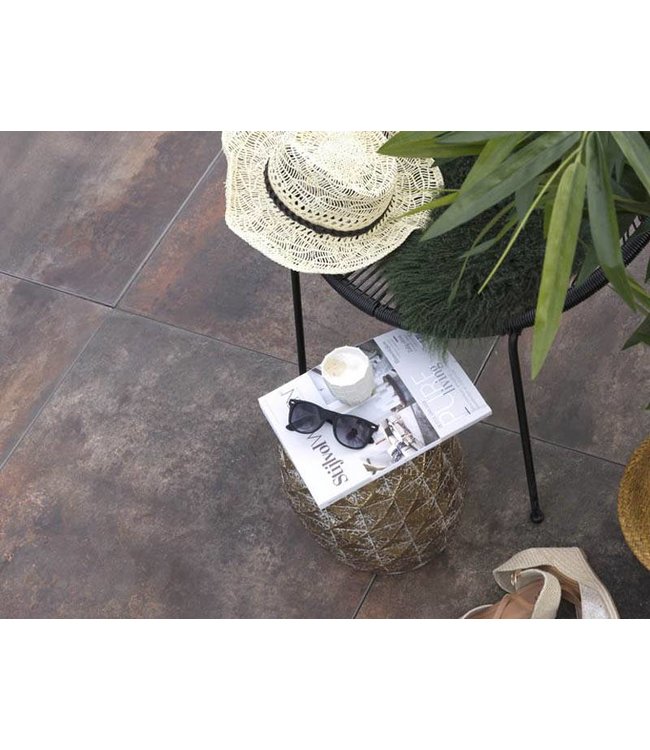 Geoceramica 80x80x4 cm Corten Steel