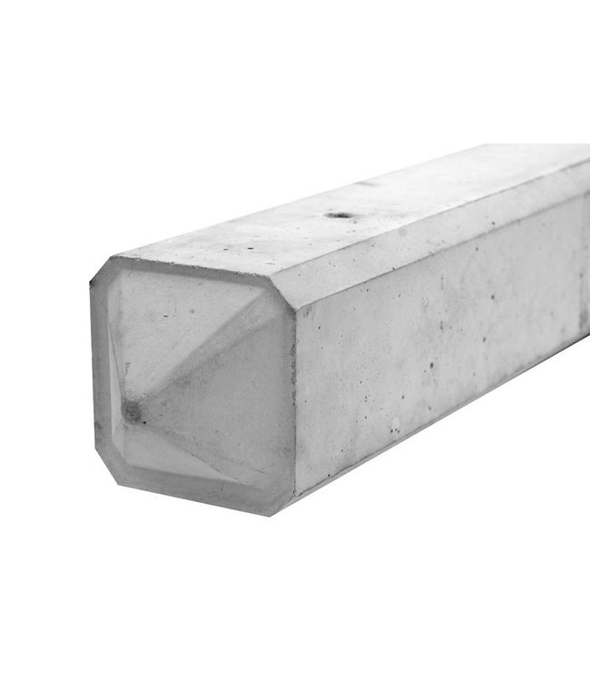 Luxe Betonpaal Diamantkop Wit/Grijs 10x10x280 cm