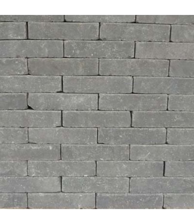 Rustiek Zwart Waalformaat Getrommeld 20x5x6,5 cm