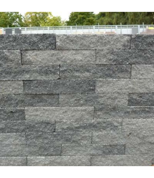 Brickwall Geknipt Grijs/zwart 30x10x6 cm