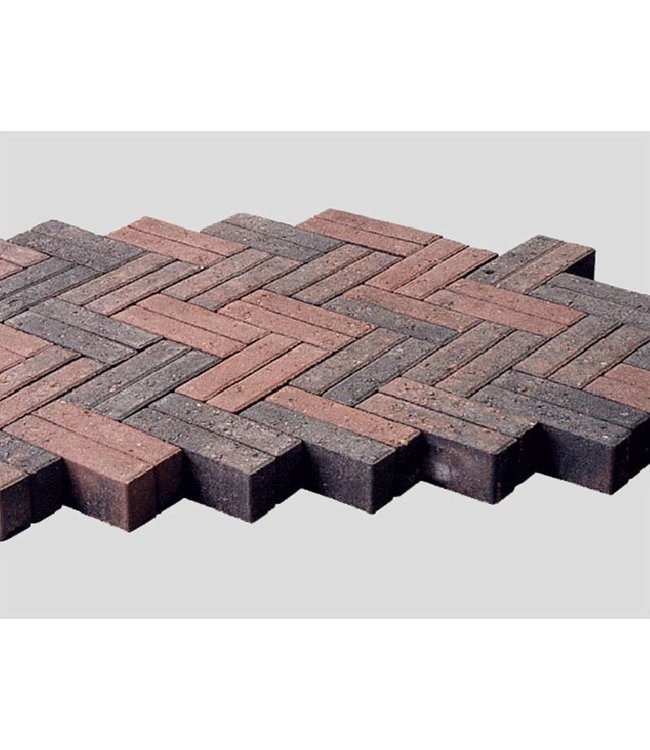 Waalformaat Rood/Zwart Facet 20x5x7 cm