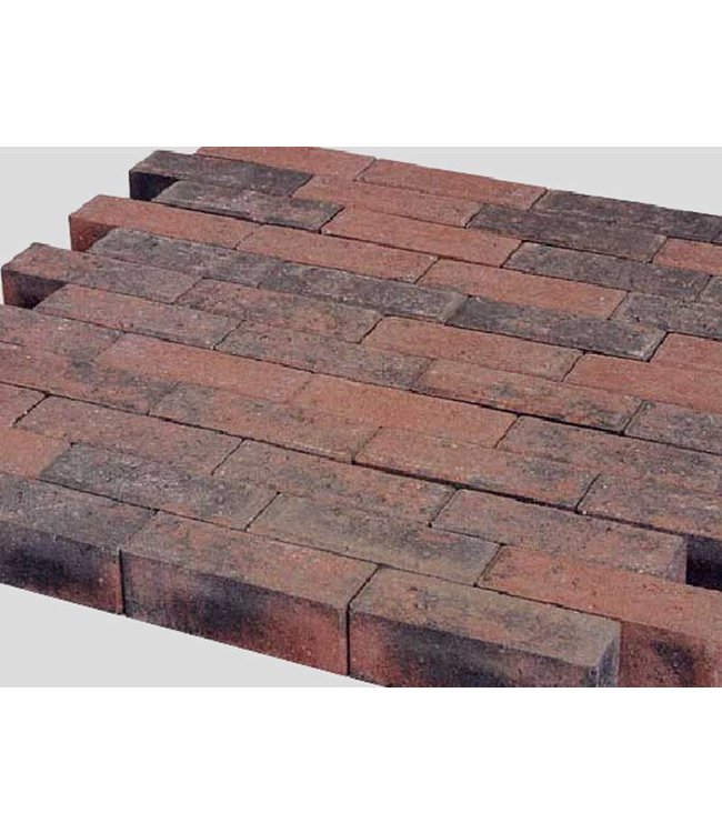 Dikformaat Rood / Zwart Facet 21x7x7 cm