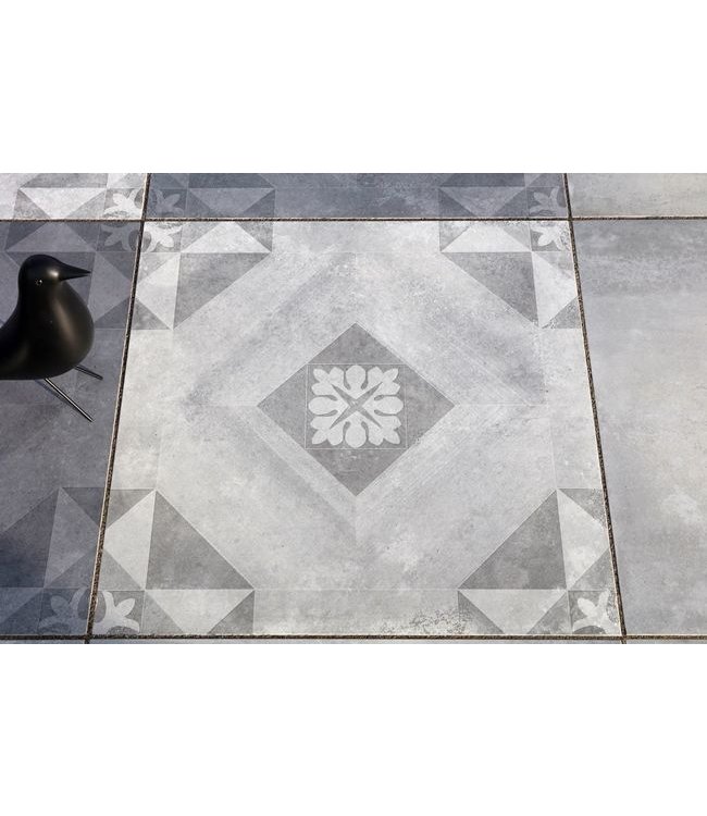 Geoceramica 60x60x4 cm Symbol Block Smoke