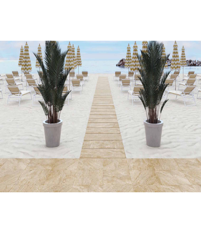 Keramische Buitentegel Quartz Gold 60x60x2 cm