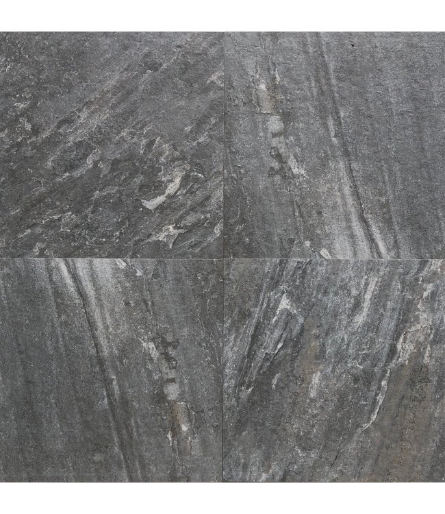 RR Keramische buitentegel Gaja Dark 90x90x3cm