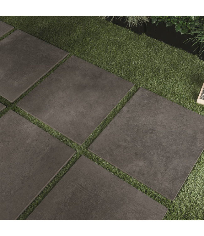 Keramische Buitentegel Bari Antraciet 80X80X2 cm