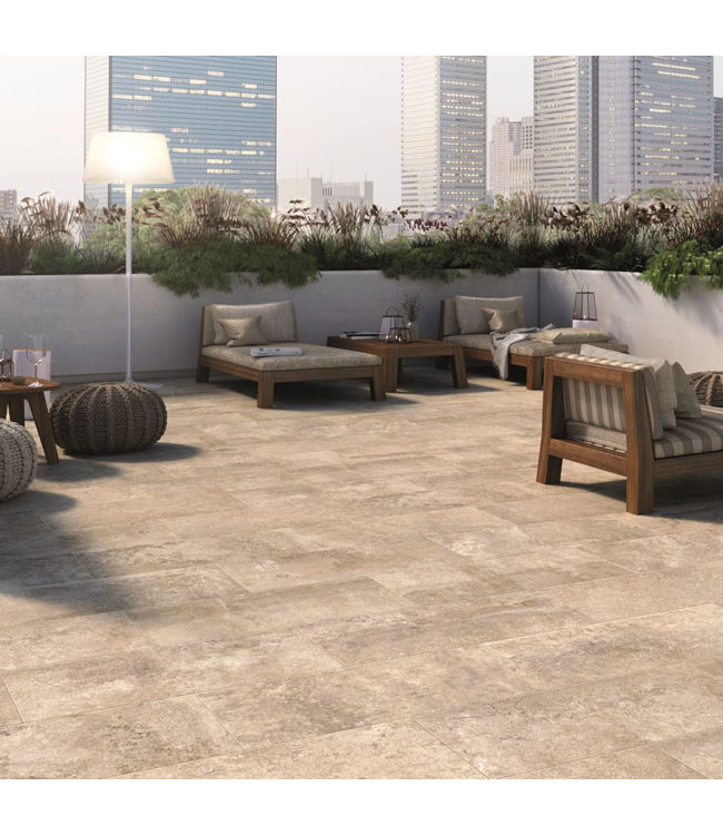 Keramische Buitentegel Bari Licht Beige 60x60x2 cm