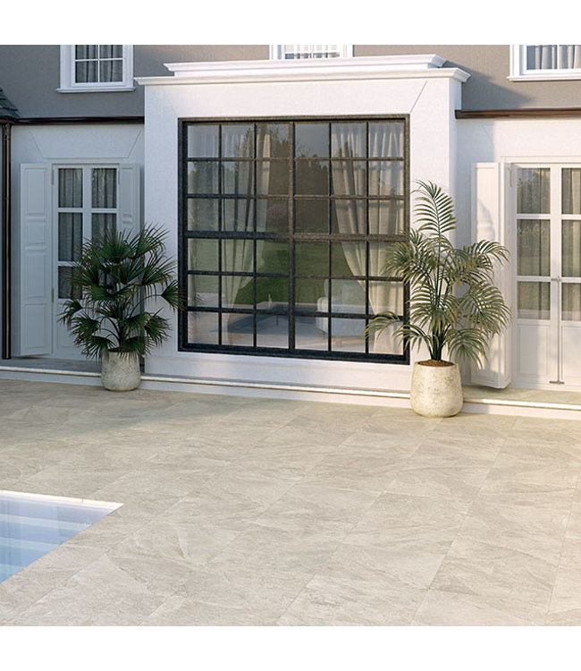 Keramische Buitentegel Como Slate Grijs 60x60x2 cm