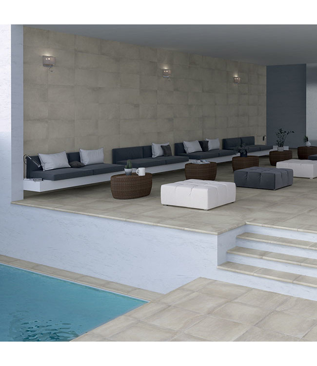 Keramische Buitentegel Reno Grijs 80X80X2 cm