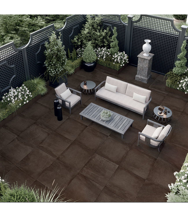 Keramische Buitentegel Reno Bruin 40X80X2 cm