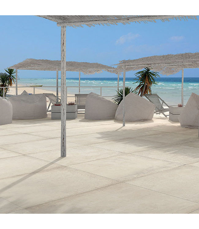 Keramische Buitentegel Nova Creme 100X100X2 cm