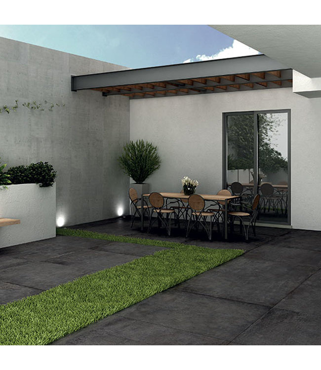 Keramische Buitentegel Nova Antraciet 100x100x2 cm