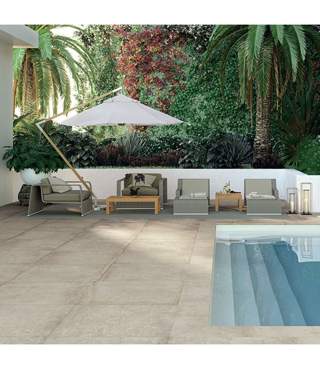 Keramische Buitentegel Nova Beige 100x100x2 cm