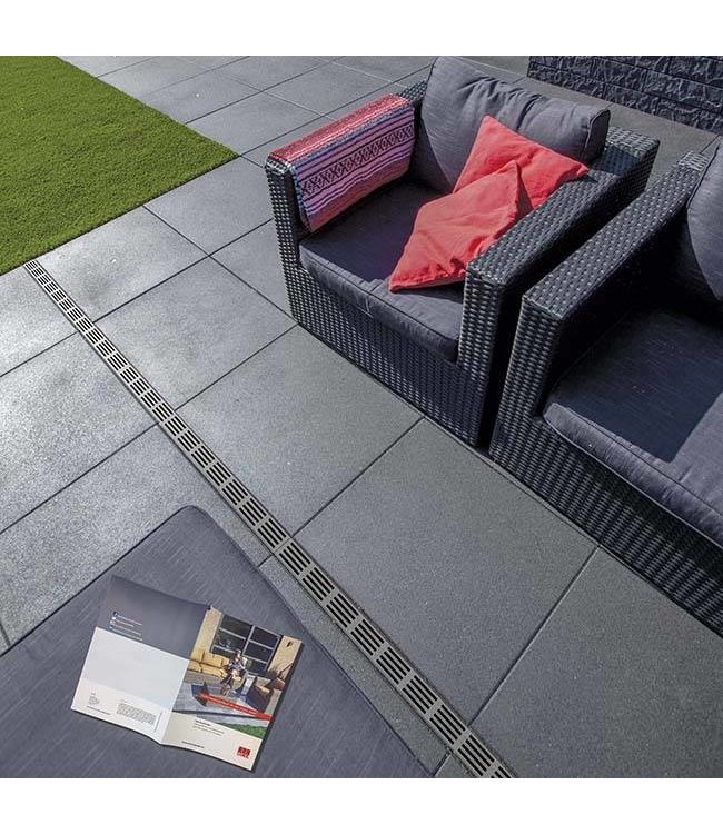 Slim line goot aluminium 100cm