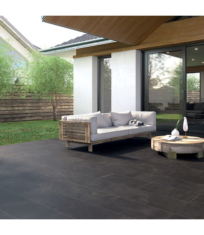 Keramische Buitentegel Rome Antraciet 60x60x2 cm