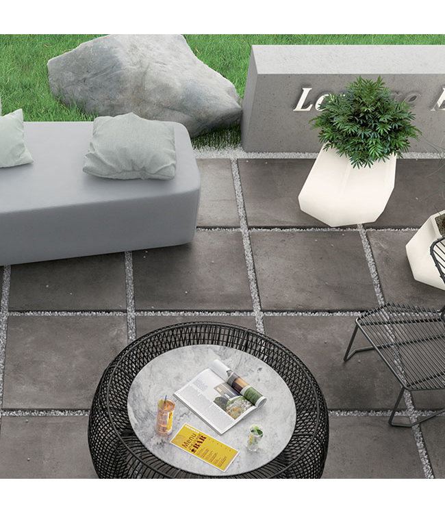 Keramische Buitentegel Rome Donkergrijs 40X80X2 cm