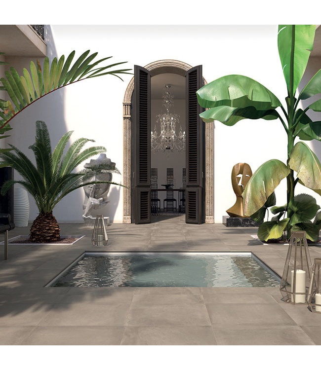 Keramische Buitentegel Reno Licht Bruin 80x80x2 cm