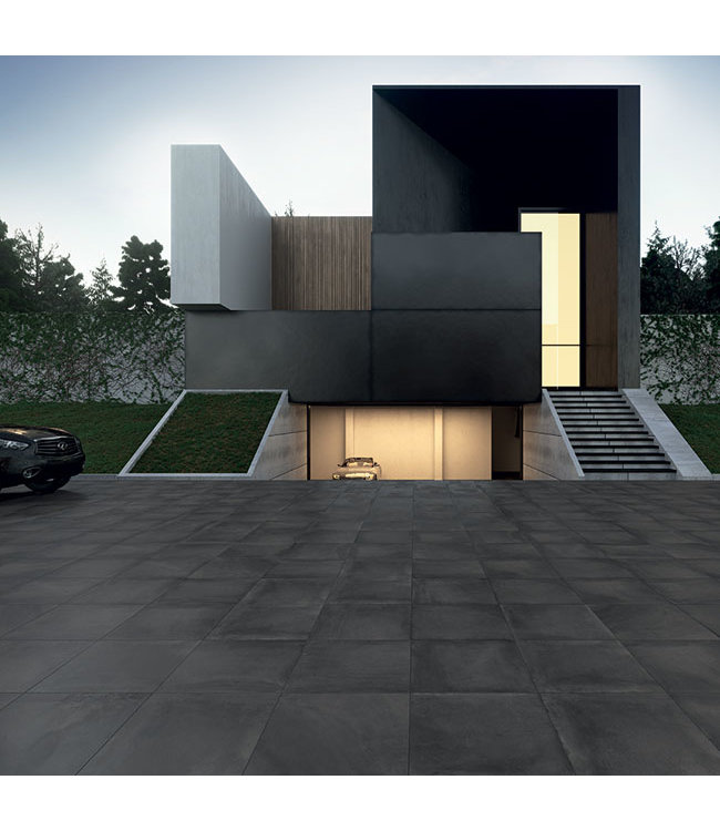 Keramische Buitentegel Reno Antraciet 60x60x2 cm