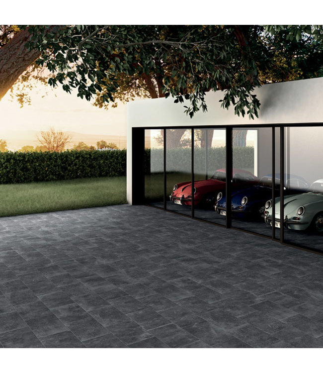 Keramische Buitentegel Pisa Zwart 40X80X2 cm