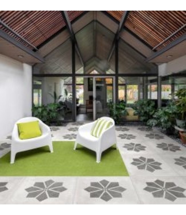 Geoceramica 80x80x4 cm Etoile Silver Base