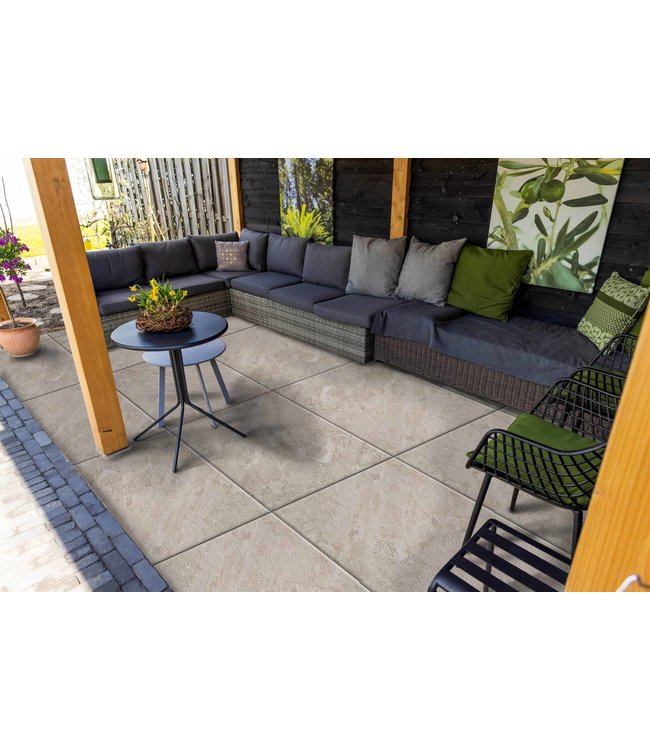 RR Keramische buitentegel Gaja Sand 60x60x3 cm