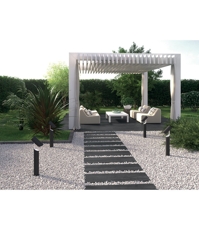 Keramische Buitentegel Concrete Nero 40X120X2cm