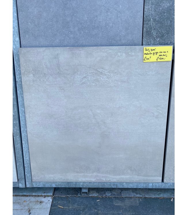 Partij 30m2 Materika Grigio 100-100-2 Keramisch