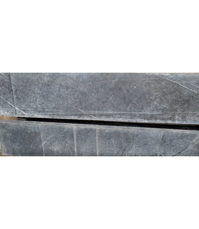 Vietnamees Hardsteen Vijverrand getrommeld 100x20x3cm