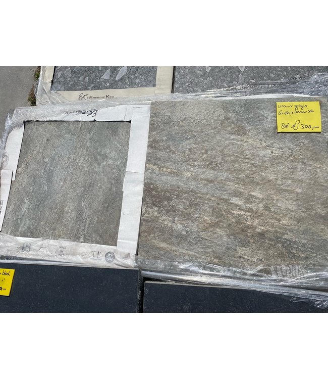 Partij 8m2 Urano grigio 60-60-2 Keramische buitentegel