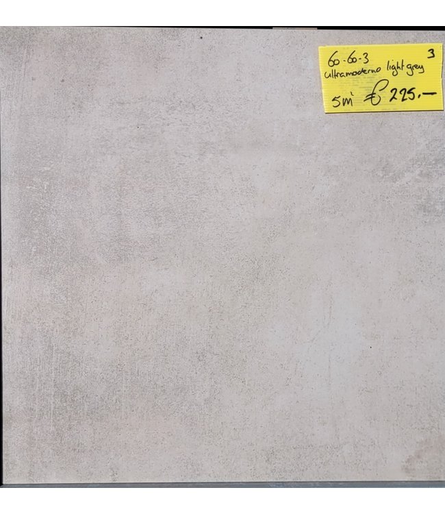 Partij 5m2 Ultramoderno Light grey 60x60x3 Keramische buitentegel