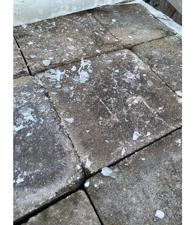 Partij 28m2 Kastanje Bruin trommelsteen 21x21x7