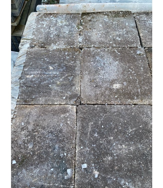 Partij 28m2 Kastanje Bruin trommelsteen 21x21x7