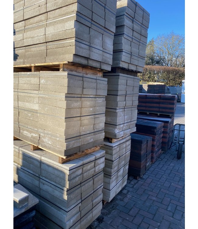 Partij 57m2 42x21x7 grijs terrastegels