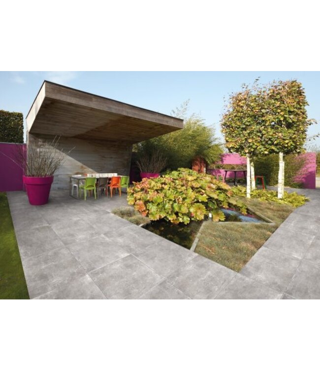 Geoceramica 90x90x4 cm Grafitto Grigio